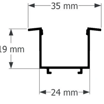 PERFIL DE LED DE EMBUTIR 